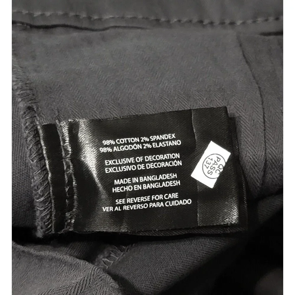 Banana Republic Men’s Cotton Chino Pant 40x29 Gray Slim Straight Fit Stretch NEW - Picture 7 of 7